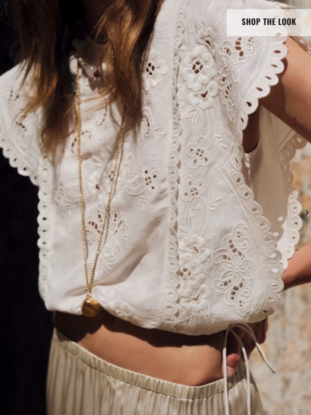 Sezane - Tamy Blouse - Embroidered Ecru - 38 - NWT - Picture 3 of 9